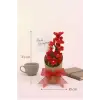 Kraft Saksı, Şönil Çiçek Kırmızı