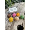 Krema İkili Silikon Mum Kalıbı