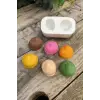 Krema İkili Silikon Mum Kalıbı