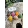 Krema İkili Silikon Mum Kalıbı