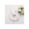 Kristal Saplı Pasta Servis Seti Spatula Bıçak Ikili Set