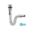 KROM BASMALI SİFON - KÖRÜKLÜ SİFON - LAVABO MUTFAK SİFONU - BAS STOPLU
