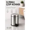 Krom Pedallı Çöp Kovası 3 Lt Eko