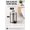 Krom Pedallı Çöp Kovası 3 Lt Eko