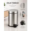Krom Pedallı Çöp Kovası 3 Lt Eko