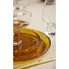 Kusintha Cam Tabak Çap 25 cm Amber