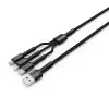 LC93 3 in 1 USB Kablo Siyah