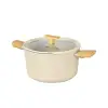 Leo Balance Derin Tencere 24 CM Krem
