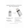 Lightningdan Type-Cye Dönüştürücü Adaptör, iPhone ve iPad Uyumlu, Gümüş Renk