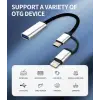 Lightning ve PD Type-C - USB OTG Adaptör HB-14