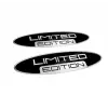 Limited Edition Silver 3D Gel Oval Sticker