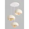 Limon 3D Desing 3lü Sarkıt Avize Krem Rustik E27 Modern Avize Bohem Beton Görünüm 30 cm (Rustik Ampül Dahildir) Yvr-B-101-KR