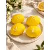 Limon temalı mum seti, 4lü, hediye kutusunda