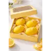 Limon temalı mum seti, 4lü, hediye kutusunda