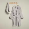 Linens Tesso Bambu S/M Bornoz Seti Stone