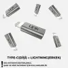 LinkTech Type-C to Lightning Dönüştürücü Adaptör, USB 3.1 Hızlı Şarj (3A) ve 5 Gbps Veri Aktarımı, iPhone ve iPad Uyumlu Kompakt Şarj Çevirici (Gri)
