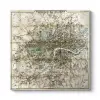 Londra Haritası Kanvas Tablo 40 x 40
