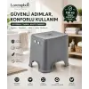 Lorempbox Kaydırmaz Tabanlı Plastik Tabure Gri