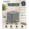 Lorempbox Kaydırmaz Tabanlı Plastik Tabure Gri