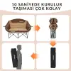 Loveseat Double Çift Kişilik Katlanır Kamp Sandalyesi, Coffee