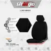 Lüks Mingo 4lü Oto Koltuk Minderi (Siyah)