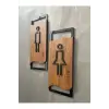 Lüx Kabartmalı Mdf Bay & Bayan Kendinden Yapışkanlı Wc Yönlendirme Seti