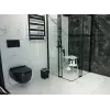 M-KV35-01 Apollo Duşlu Banyo Taburesi, Beyaz