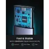 M.2 Sata NGFF SSD USB 3.1 5 Gbps Type-C Gen1 B-Key M+B Key Disk Kutusu - Uzay Grisi