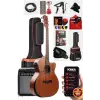 M450-EQ-Amp masif ağaç amfili elektro akustik gitar seti, üst segment
