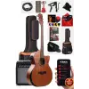 M450-EQ-Amp masif ağaç amfili elektro akustik gitar seti, üst segment