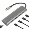 MacBook Şarj Uyumlu Type-C Destekli 60W Pd 5 in 1 Hub, USB Type-C Girişli C268
