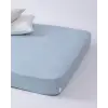 Madame Coco Belle Çift Kişilik Lastikli Bambu Çarşaf, Mavi