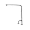 Mafsallı Basic Engelli Tutunma Barı 75x75 cm Paslanmaz Çelik Zemin Destekli Banyo Barı