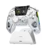 ManbaOne Interactive Screen Wireless Gaming Controller for PC/Switch/Switch 2/iOS/Android,Hall Effect Stick & Trigger,RGB Lighting,Remappable Buttons,1800mAh with Charging Dock (White) | PC/Switch1...