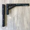 Mandallı Katlanabilir Masa Konsolu 1 Çift Siyah 40cm