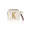 [marka] Harf Nakışlı Çanta K 14x12 cm