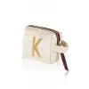 [marka] Harf Nakışlı Çanta K 14x12 cm