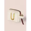 [marka] Harf Nakışlı Çanta U 14x12 cm