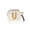 [marka] Harf Nakışlı Çanta U 14x12 cm