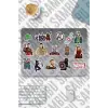 Marvel Temalı Sticker Etiket Seti 1 - Laptop Notebook Telefon