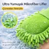 Mavi Mikrofiber Araç Yıkama Süngeri Eldiven Tipi