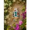Mavi Seramik Kuş Figürlü Dekoratif Kapı Numarası 1