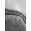 Melan Çift Kişilik Emboss Battaniye - Gri, 200 x 220