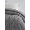 Melan Çift Kişilik Emboss Battaniye - Gri, 200 x 220