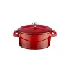 Metal Oval Mini Tencere Kırmızı