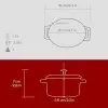 Metal Oval Mini Tencere Kırmızı