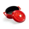Metal Oval Mini Tencere, Kırmızı