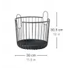 Metal Siyah Sepet 30 cm