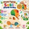 Mey İthalat® Ahşap Figürlü Sesli Ahşap Araba