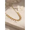 Mey İthalat® Gold Pirinç Yonca Model Kadın Kolye